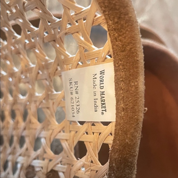 World Market Brown Woven Cane Basket Crossbody Bag - Picture 7 of 8